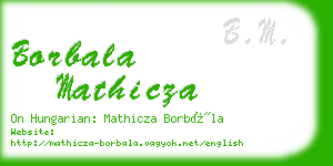 borbala mathicza business card